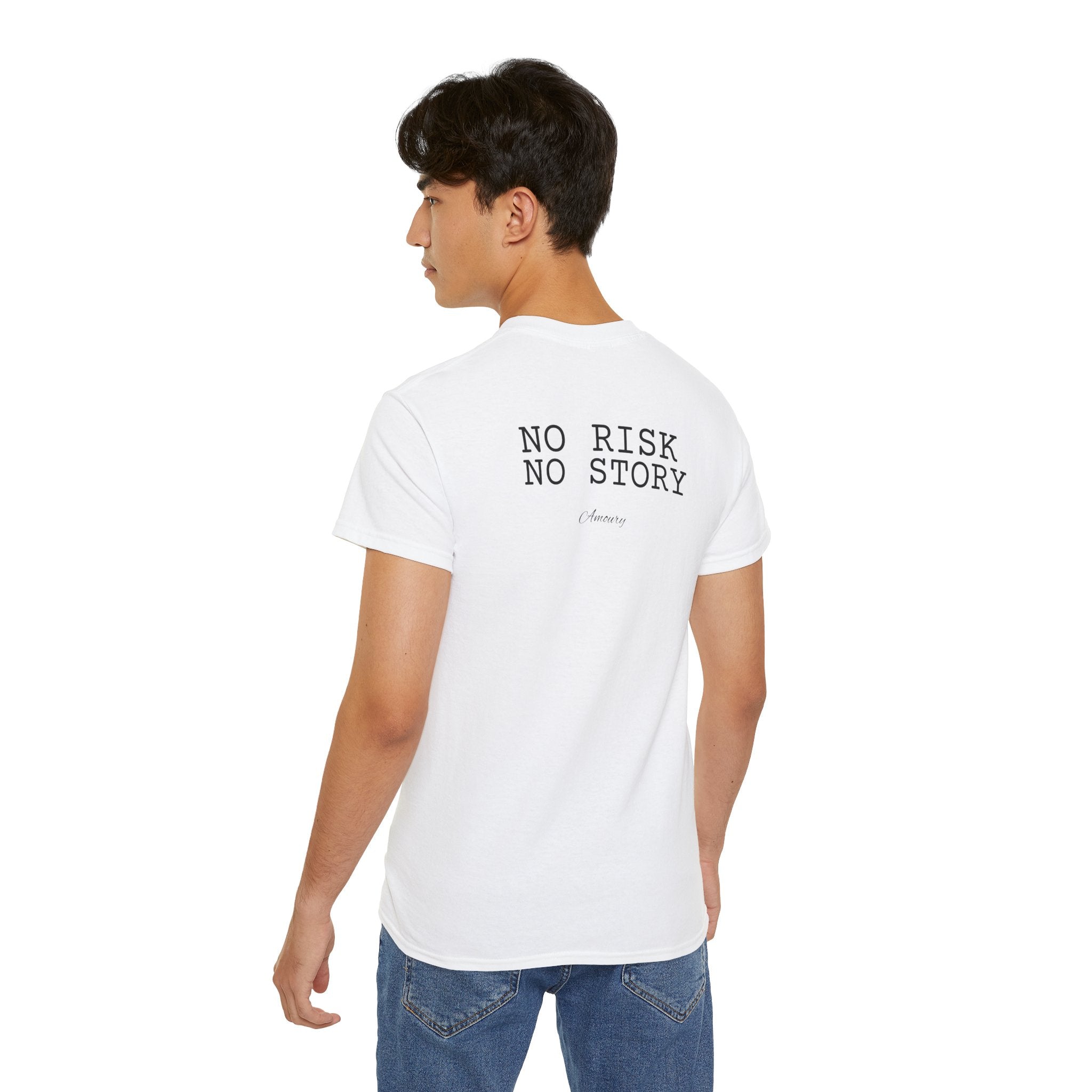 No Risk tee | Minimal Text Back Print t-shirt