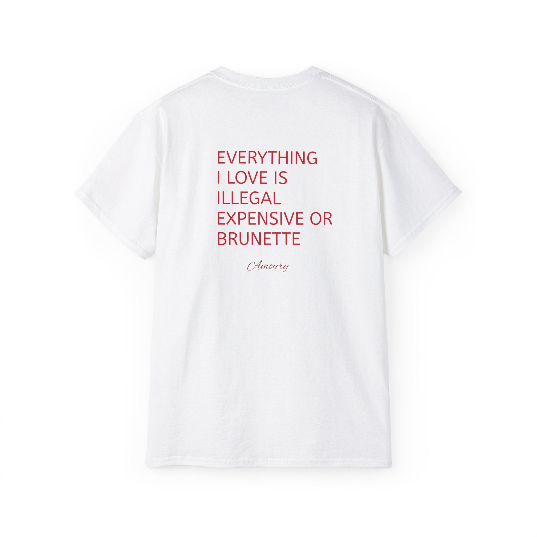 EVERYTHING I LOVE IS ILLEGAL EXPENSIVE OR BRUNETTE | T-SHIRT