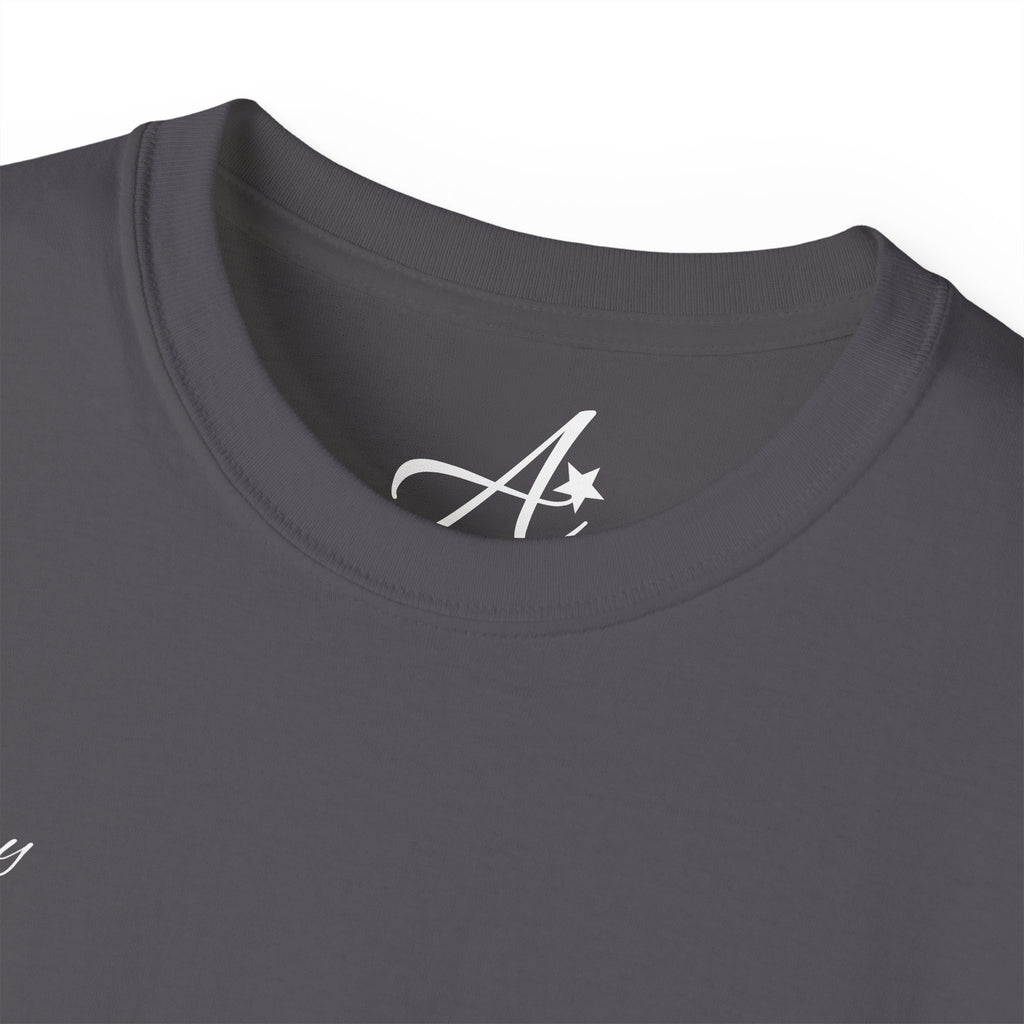 I'M EITHER THINKING ABOUT YOU OR MONEY | Minimal Text Back Print t-shirt