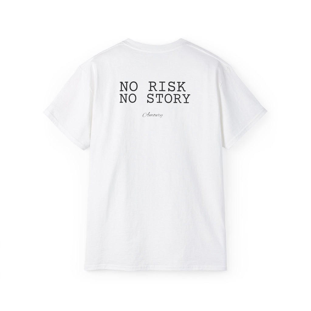 No Risk tee | Minimal Text Back Print t-shirt