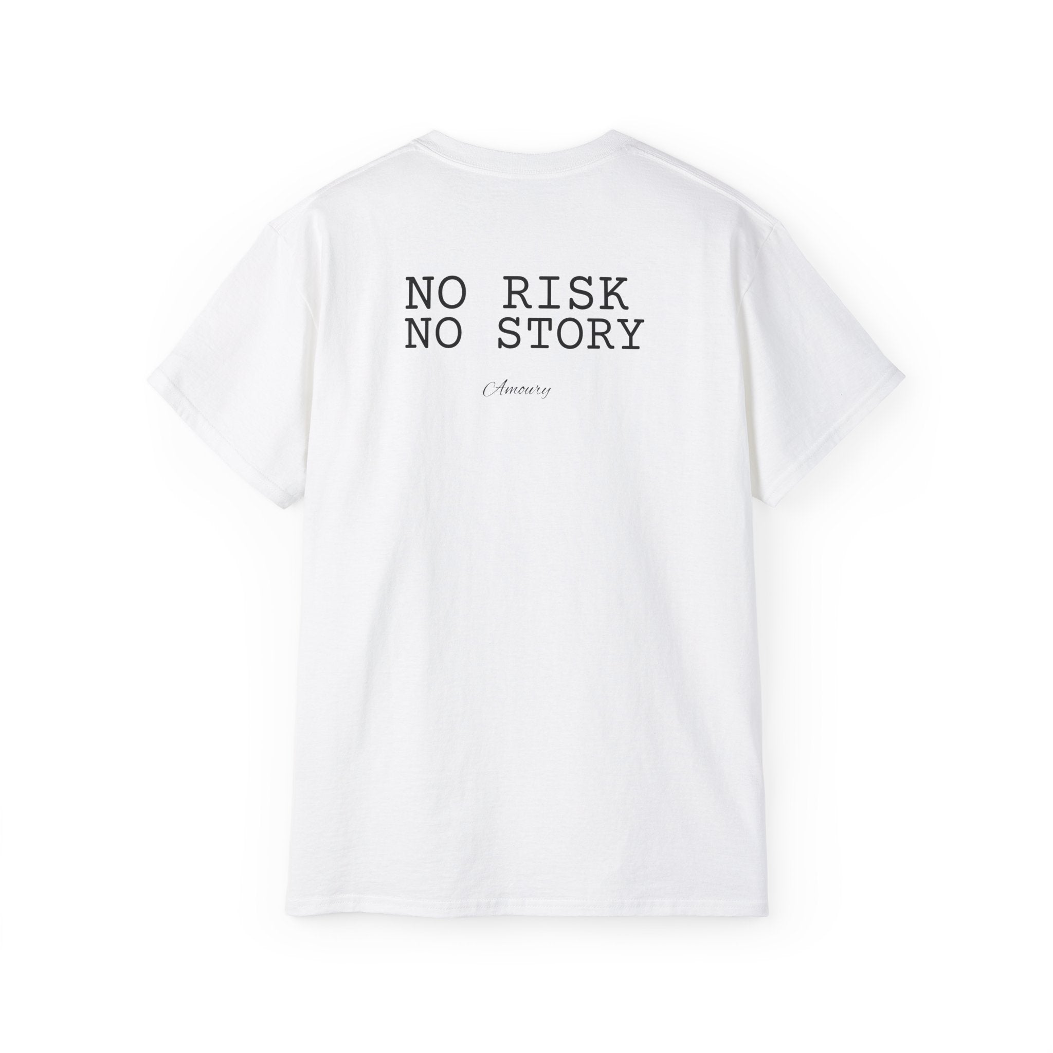No Risk tee | Minimal Text Back Print t-shirt