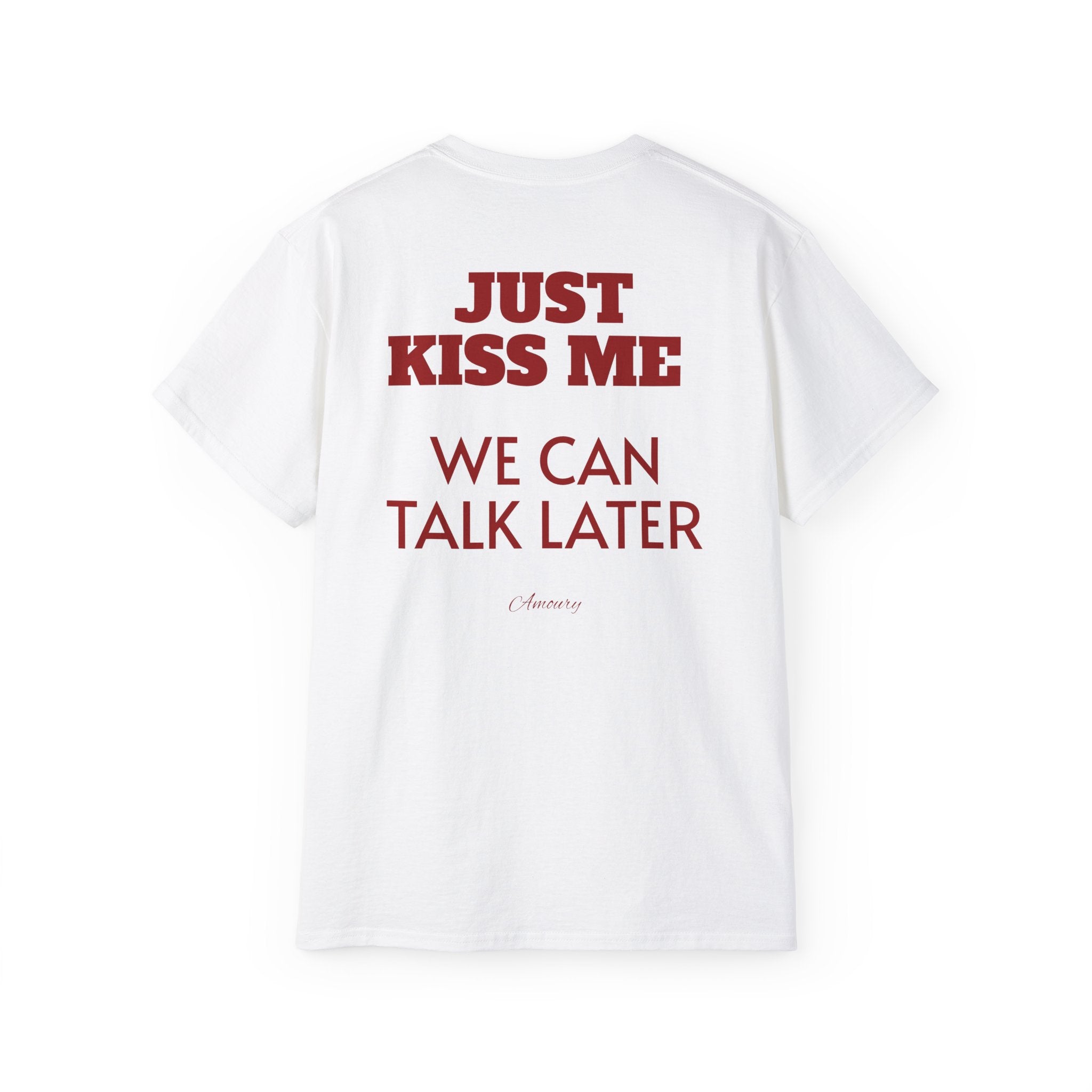 JUST KISS ME | Minimal Text Back Print t-shirt
