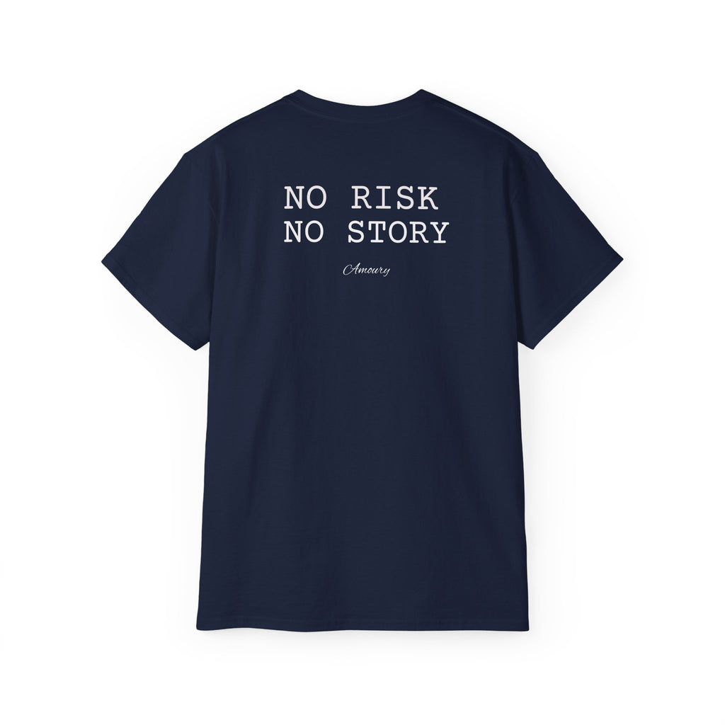 No Risk tee | Minimal Text Back Print t-shirt
