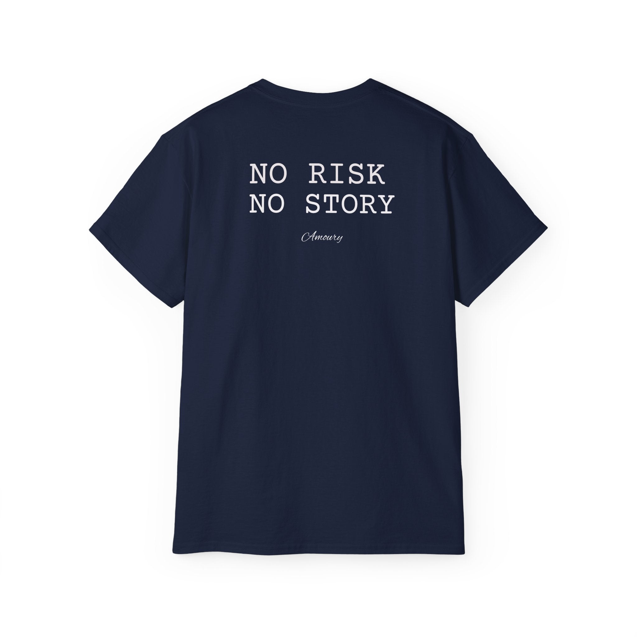 No Risk tee | Minimal Text Back Print t-shirt
