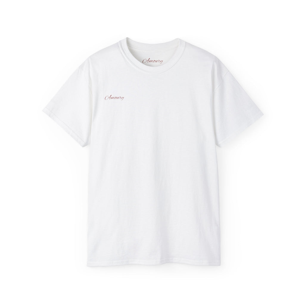 I can´t Flirt red | Minimal Text Back Print t-shirt