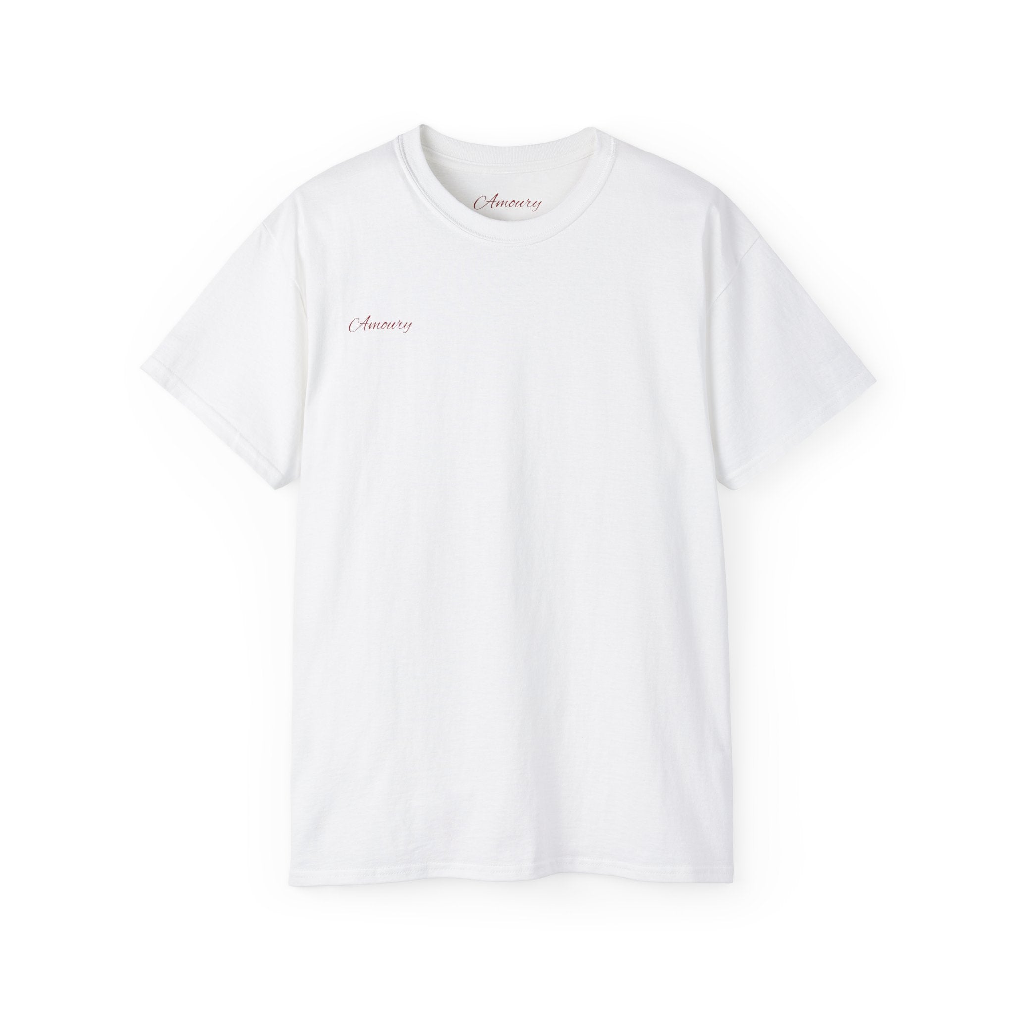 I can´t Flirt red | Minimal Text Back Print t-shirt